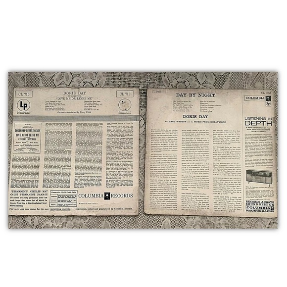 2 Vtg Doris Day LP Record Albums - Love Me or Leave Me and Day by Night - Picture 2 of 12